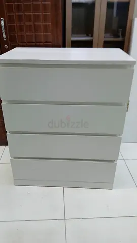 White 4-Drawer Chest of Drawers - Good Condition