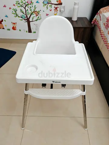 Teknum White Baby High Chair with Removable Tray