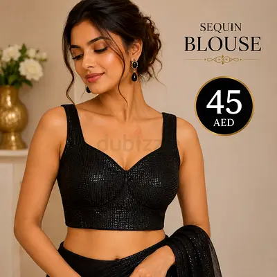Black Sequin Blouse