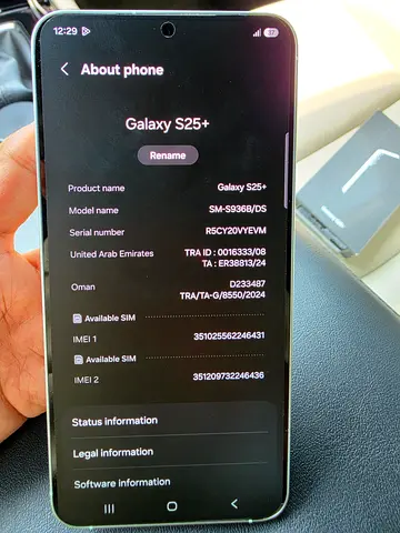 Samsung S25+ Plus 512GB TDRA White 12GB Ram Full Box