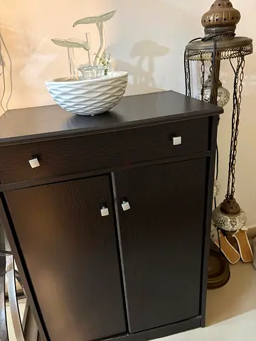 Dark Wood Small Cabinet / Storage Cupboard - Good Condition