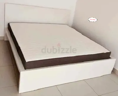 IKEA Malam king size 180×200cm bed frame with IKEA mattress and 2 big storage drawers underneath is