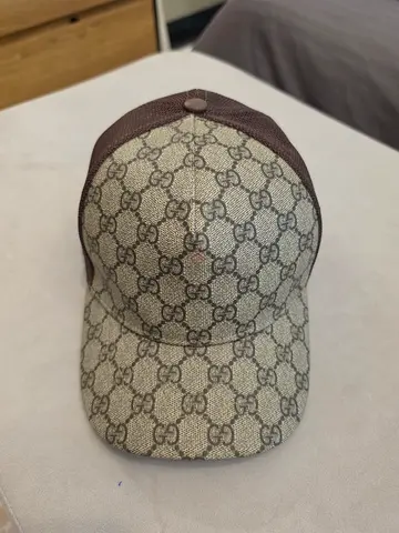 Gucci monogram baseball cap - beige/brown - new