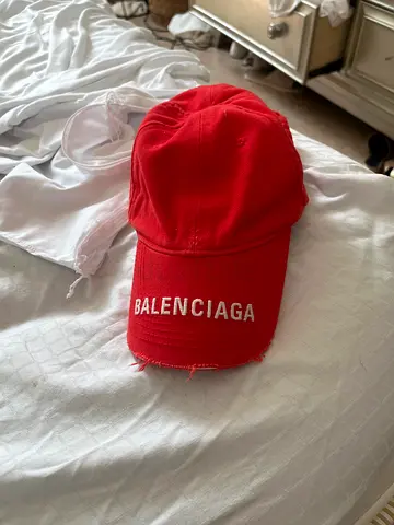 Red Balenciaga-style Baseball Cap - Pre-owned