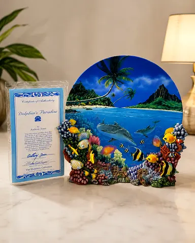 The Hamilton collection - Dolphin’s paradise - Collectible Figurine certificate - 23 x 20 cm