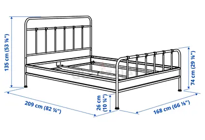 IKEA Queen Size Metal Bed Frame – Black – Excellent Condition