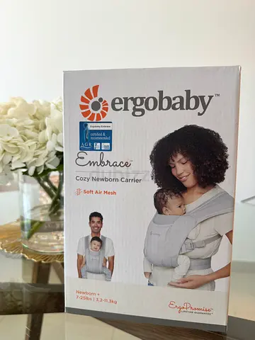 Ergobaby soft mesh baby carrier.