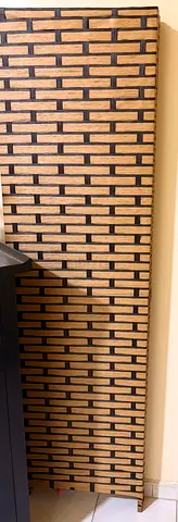 Wooden Room Divider / Panel with Geometric Pattern - Good Condition