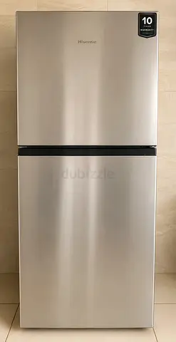 Hisense 418L - Top Freezer Refrigerator - Stainless Steel, 10yr Warranty