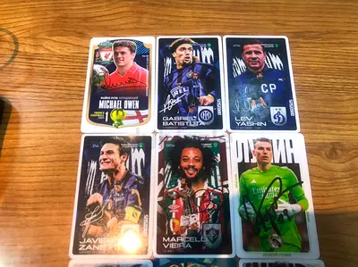 Signed Football Player Trading Cards - Collection of Autographed Cards