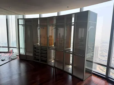 Available high high wardrobe full glass like a new
