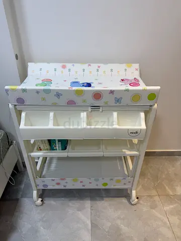 Portable Diaper Changing Table Mat-Table Dresser Wheels Multi-Function Nursery Organizer For Newborn