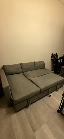 Gray 3-seater Sofa cum bed in Good Condition - Modern Design