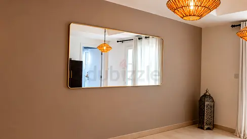 Large Rectangular Wall Mirror with Slim Gold Frame