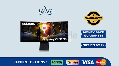 Samsung | 34 Inch | Odyssey QD-OLED G8 | 175hz | New | Free Delivery | Warranty | LS34DG850SUXEN