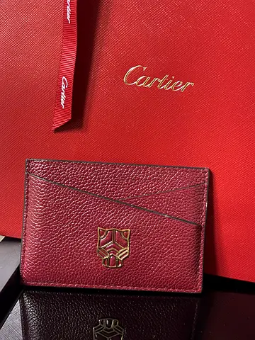 Brand New Cartier Panthère Graphique Credit Card Holder - Red