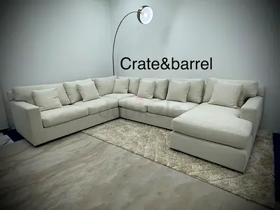 Almost brand new crate&barrel Ushape sofa