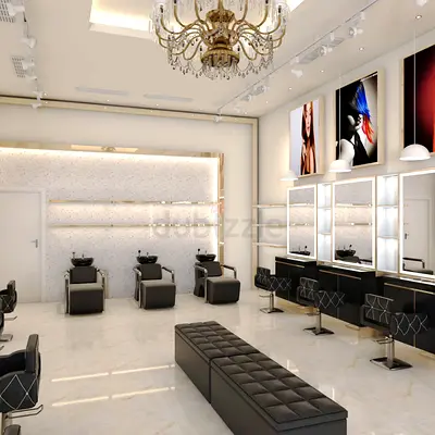 Splendiferous Barber Shop Station Furniture and Glass Partition Renovation