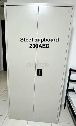 Used White Steel Cupboard / Storage Cabinet - Good Condition