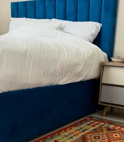 King size Hydraulic /storage Bed frame - custom designed with beside table
