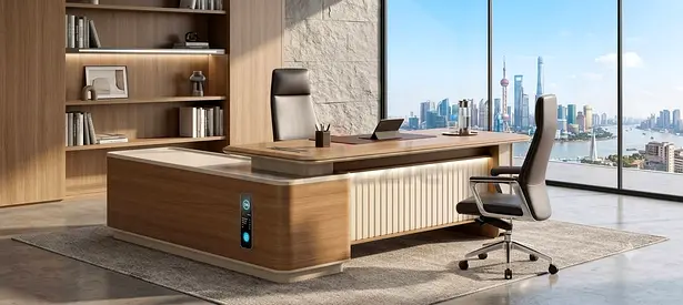 Brand new L shape Wooden office Table For manager Table Available