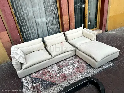 Marina home Feather filled L Shape Sofa beige