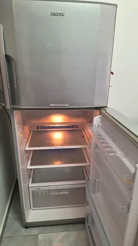 Hitachi Silver Double-Door Refrigerator - Good Working Condition