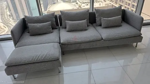 IKEA Soderamn L Shape Sofa Grey