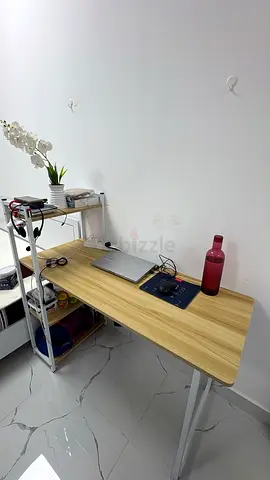 Office table with shelves