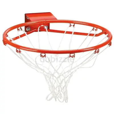 Heavy Duty Steel Basketball Ring with Double Compression Springs & All-Weather Net - Brand New