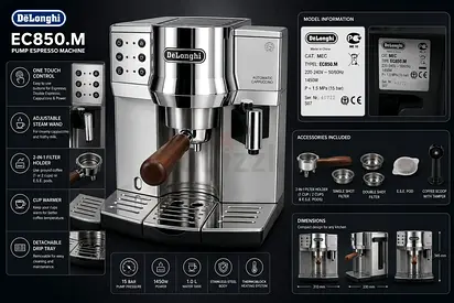 DeLonghi EC850 Espresso  Cappuccino Maker