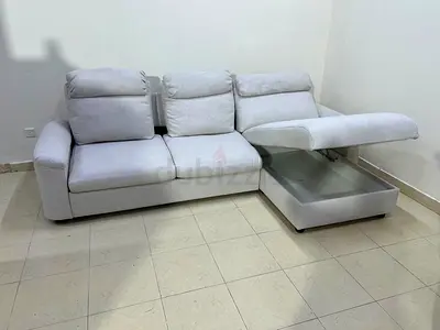 Ikea lidhult L shape sofa bed with mattress
