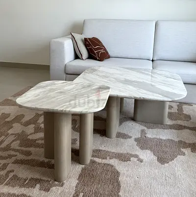 Brand New Set of 3 Marble-Effect Coffee Tables | Never Used