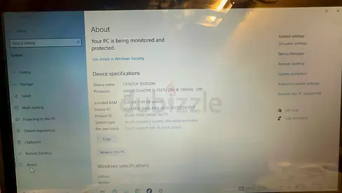 Intel Core i5, 8GB RAM, Windows 10 (Working Condition)
