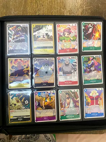 Collection of Trading Game Cards in Binder (Various Characters)
