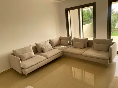 Excellent condition IKEA Sodhremn L Shape Sofa Beige