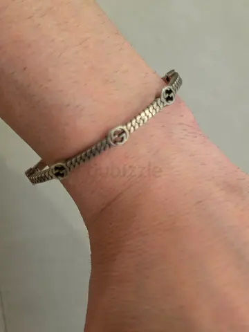 Gucci 925 sterling silver bracelet - classic unisex design
