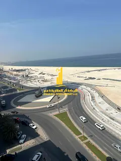 With a sea view. Luxurious two-bedroom apartment with a living room and balcony. Ajman Corniche. Ful