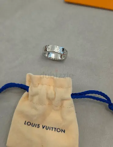 Louis Vuitton Silver Monogram Ring