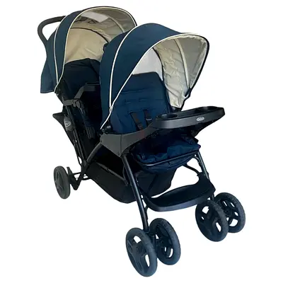 Graco Eclipse Stadium Duo Twin Stroller - Blue