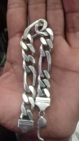 Sterling Silver Men's Cuban Link Bracelet - Solid Heavy Chain