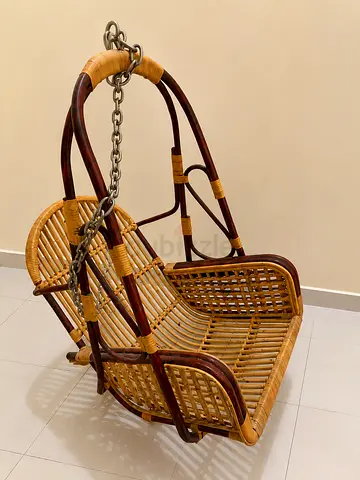 Rattan Hanging Swing Chair with Chain - Good Condition