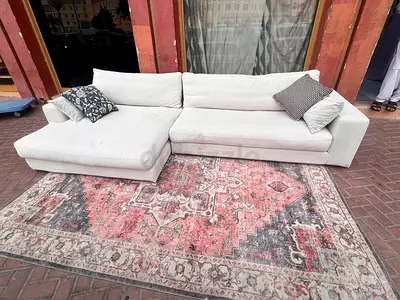 L-Shaped Feather 🪶 filled Sofa