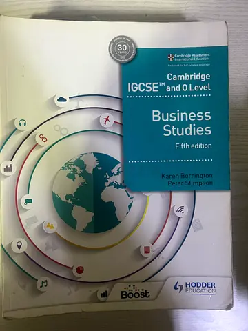 IGCSE Business studies textbook