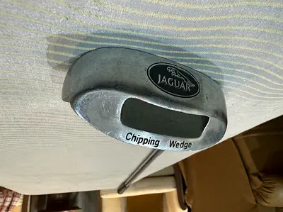 RARE Vintage Jaguar Chipper/Chipping Wedge, Steel Shaft, Original Woven Jaguar Premium Grip RH Right