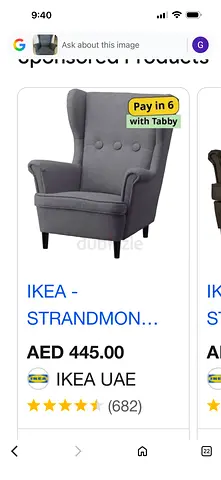 Very lightly Used grey IKEA STRANDMON wingback armchair for kids