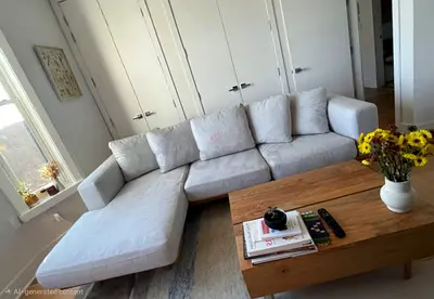 West Elm L Shape Sofa Beige