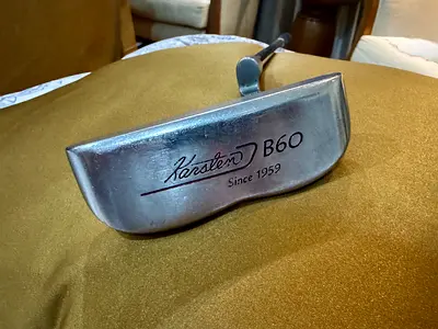 PING Karsten B60 Semi-Mallet Style Putter, Black Dot, Stroke Fitting Slight Arc Steel Shaft RH Right