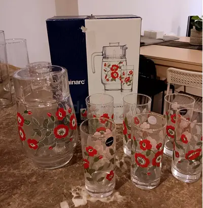 Pitcher  Glass Set