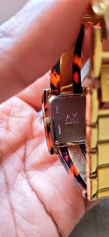 Anne Klein Square Dial Women's Watch with Tortoise Pattern